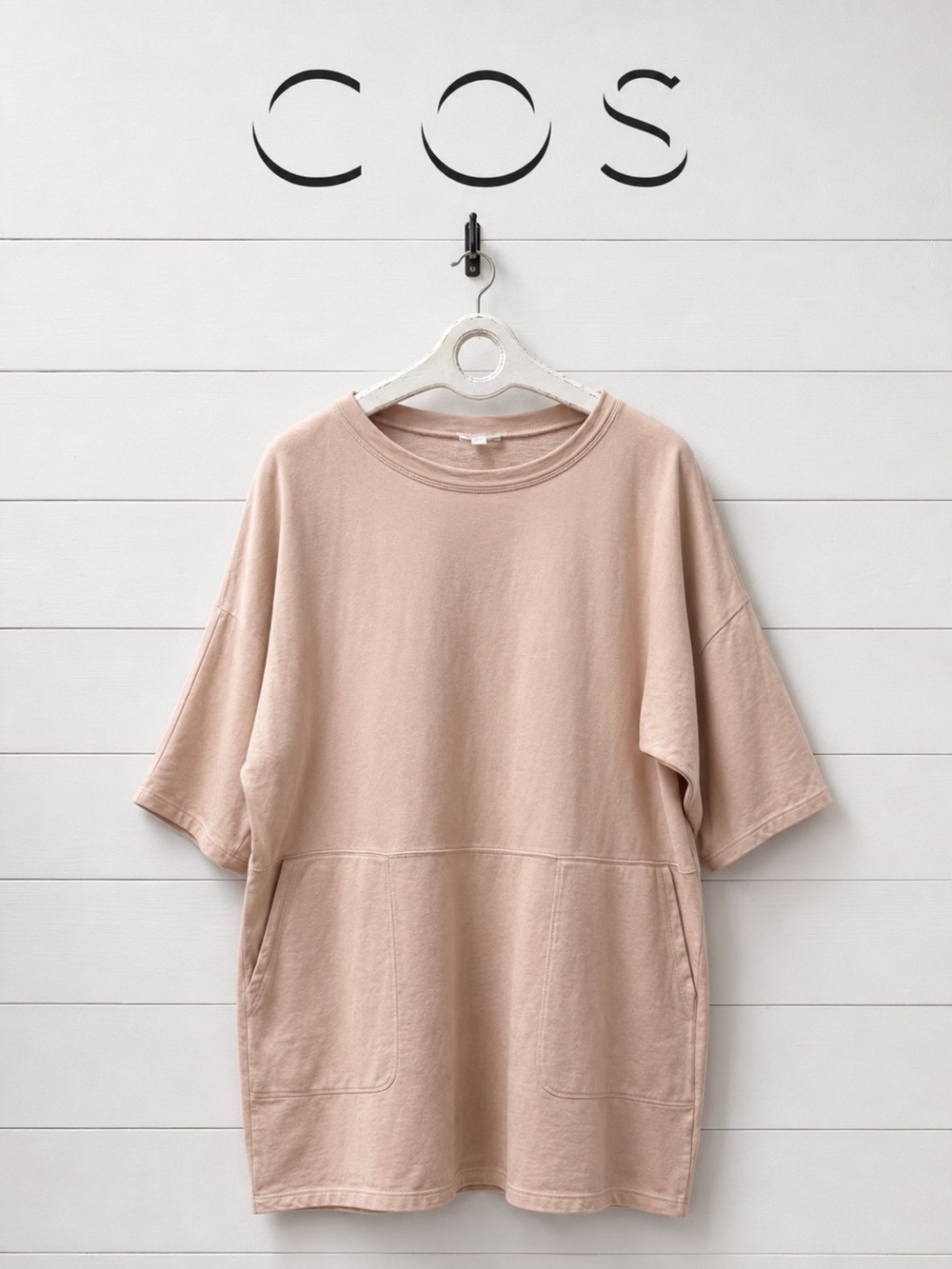 COS Oversized Jersey Sweatshirt Dress Size L